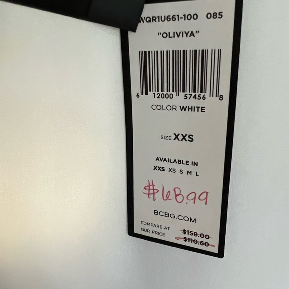 BCBGMAXAZRIA XXS white blouse - Picture 4 of 4